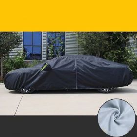 Oxford Cloth Heat Insulated Car Cover (Option: Three Layers-Black)
