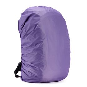 Backpack Rain Cover School Bag Cover Mountaineering Bag Waterproof Cover (Color: Purple)