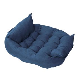 Pet Pad Multifunctional Folding Nest Sofa Bed (Option: S-Dark Indigo)