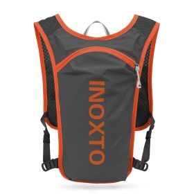 Marathon Cross-country Running Sports Water Bag Backpack Men And Women (Option: Dark grey with orange)