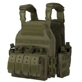 Quick Dismantling Tactical Vest Outdoor Military Fan CS Protective Equipment 6094 Combat Tactical Vest Camouflage Suit (Option: Military green)