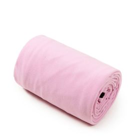 Portable Ultra-light Polar Fleece Sleeping Bag Outdoor Campi (Color: Pink)