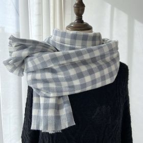 British Classic Cashmere Dual-use Scarf (Option: GHY58 Gray-70x200cm)