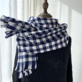 British Classic Cashmere Dual-use Scarf (Option: GHY58 Blue-70x200cm)