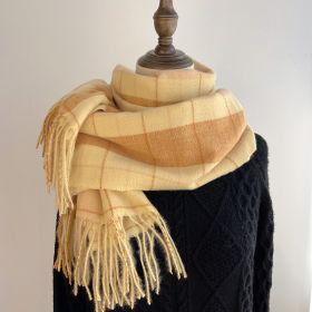 British Classic Cashmere Dual-use Scarf (Option: GHY22 Yellow-70x200cm)