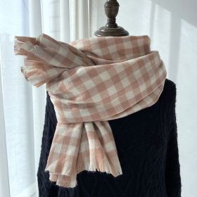 British Classic Cashmere Dual-use Scarf (Option: GHY58 Apricot-70x200cm)