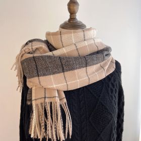 British Classic Cashmere Dual-use Scarf (Option: GHY22 Light Coffee Color-70x200cm)