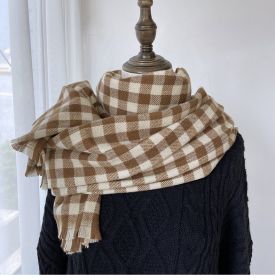 British Classic Cashmere Dual-use Scarf (Option: GHY58 Brown-70x200cm)