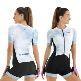 Bicycle Sportswear One-piece Summer Women's (Option: 309Silver-S)