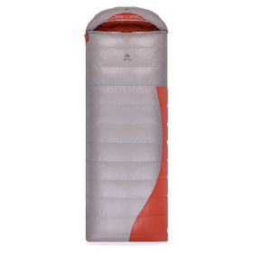 Outdoor Camping Envelope Down Sleeping Bag (Option: Orange grey-1200g White goose down)