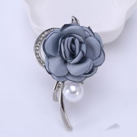Fashion Clothing Accessories Rose Brooch (Color: Blue)