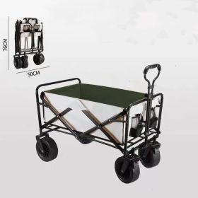 Outdoor Picnic Camping Folding Gathering Trolley (Color: Green)