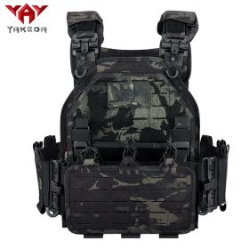 MOLLE Tactical Vest Outdoor Training Vest 1000D Waterproof And Wear-resistant (Option: Multicam Black)