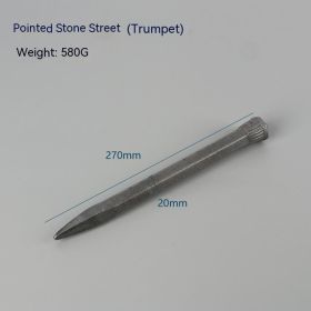 Alloy Tungsten Steel Stonecutter's Chisel Handmade Cement Chisel (Option: 250mm Spitstick Long)