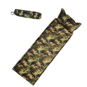 Camo Automatic Inflatable Cushion With Pillow Outdoor Camping Camping Damp (Option: Army green camo-Commutation)