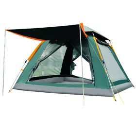 Fully Automatic Speed  Beach Camping Tent Rain Proof Multi Person Camping (Option: Extra large silver glue green-Single tent)