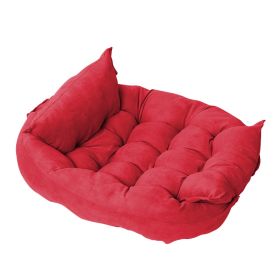 Pet Pad Multifunctional Folding Nest Sofa Bed (Option: XL-Vintage Red)