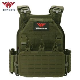 MOLLE Tactical Vest Outdoor Training Vest 1000D Waterproof And Wear-resistant (Option: Military green)