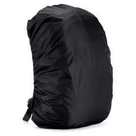 Backpack Rain Cover School Bag Cover Mountaineering Bag Waterproof Cover (Color: Black)