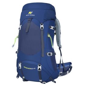 Outdoor Mountaineering Bag Men's Hiking Backpack Travel Large-capacity Backpack (Color: Blue)