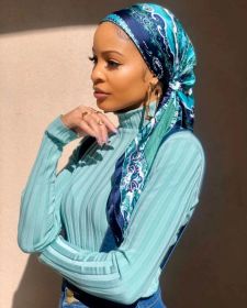 Silk Scarf 90cm Satin Malay Casual Scarf (Option: Style 12)