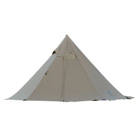 Waterproof Outdoor Camping Chimney Tent (Option: Brown-Brown)