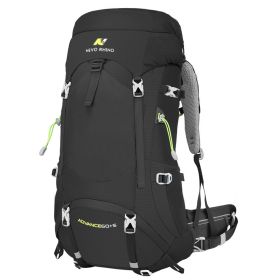 Outdoor Mountaineering Bag Men's Hiking Backpack Travel Large-capacity Backpack (Color: Black)