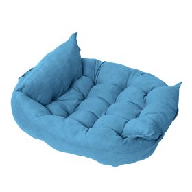 Pet Pad Multifunctional Folding Nest Sofa Bed (Option: M-Light Lake Blue)
