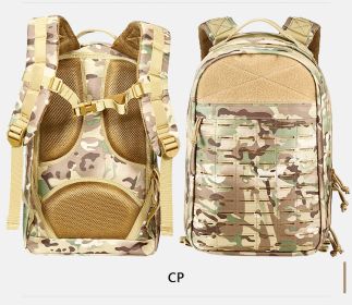 Outdoor Hiking Backpack Camouflage Army Fan Tactical Riding Bag (Option: CP600D)