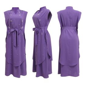 Summer Pearl Dress Ruffled (Option: Purple-L)