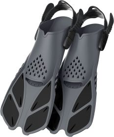 New Swimming Adjustable Diving Flippers (Option: Black-MLorXL)